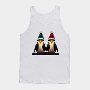 Couple of cute Christmas Penguins Tank Top